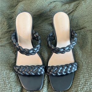 Kelly & Katie Black Braided Sandals